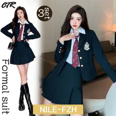 韓国 制服 ブレザー 3点セット なんちゃって制服 セット 卒業式 スーツ レディース フォーマルスーツ レディース オシャレ 女子高生 入学式 卒業式 発表会 女子