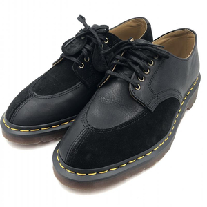 【中古】Dr.Martens 5ホール スウェード切り替え Uチップシューズ ブラック サイズUK8 ドクターマーチン[240024481079]