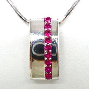 1円〜!!POLA jewelry(ポーラジュエリー)ソ付き!!▲Pt900 天然ルビーペンダント▲F 約18.7g 約44.5cm ruby pendant jewelry EH8/EH8 C489