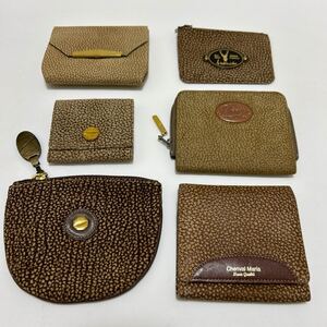 ◆うずら柄 アイテム　6点セット◆　Fontanelli フォンタネリ　Chenval Maria 等　折り財布 × ポーチ × コインケース 【USED】0715