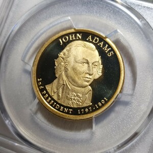 1円スタート！ 準最高鑑定 PCGS PR69DCAM 2007-S ジョン・アダムズ大統領 アメリカ 1ドル大統領硬貨 アンティークコイン モダンコイン