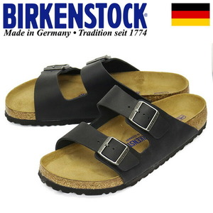 BIRKENSTOCK (ビルケンシュトック) 0752481 ARIZONA SFB アリゾナ ソフトフットベッド レザーサンダル BLACK レギュラー幅 BI190 43-約28.0