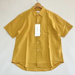 新品未使用/Manual Alphabet/Loose Fit レギュラーカラー半袖シャツ/サイズ2/YELLOW/日本製/マニュアルアルファベットルーズフィット