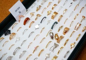 Ny4[23]おまとめて大量★昭和レトロ 細身指輪 100点 メンズ レディースファッションリング アクセサリー まとめ売り●●241204N