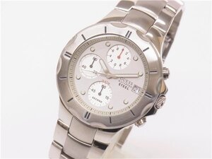 ◎ GUESS ◎　ゲス　I10121G2　クォーツ　クロノグラフ　デイト　シルバー文字盤　電池交換済み　稼働品　◎USED