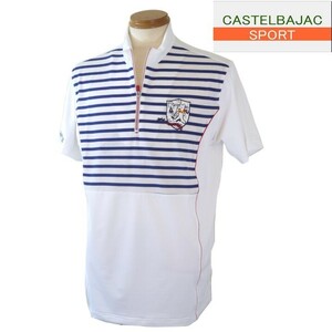 【春夏SALE】カステルバジャック スポーツ/CASTELBAJAC 半袖ポロシャツ 50/LLサイズ 170-白