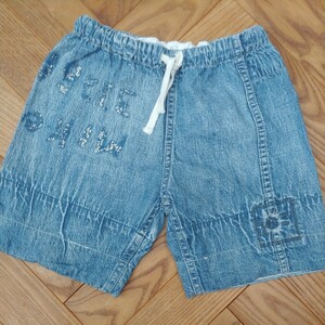 *used*デニム＆ダンガリー*デニムショートパンツ*130㎝*DENIM DUNGAREE*Fith*ハーフパンツ*