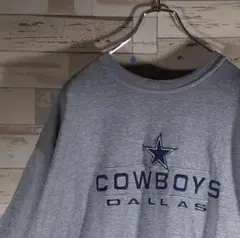 【XL】LOGO ATHLETIC スウェットC/N 刺繍 COWBOYS 裏毛