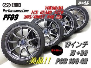 ●【極上品!!】 ENKEI エンケイ PF09 17インチ 7J +38 PCD100 4H ICE GUARD IG70 205/40R17 22y ND5RC ロードスター にて使用 棚N-7