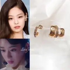 No.363 ゴールドフープピアス 韓国 BLACKPINK ジェニ ソイェジ