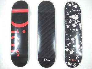 新品 1ST DS 限定 2017 DIOR HOMME ディオールオム SKATEBOARD DECK スケートボード デッキ 3 セット