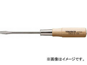 トラスコ中山/TRUSCO 木柄貫通ドライバー 刃先-6 100mm TWKD6100(4499441) JAN：4989999256949