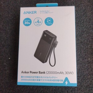 Anker Power Bank (20000mAh, 30W) (モバイルバッテリー iPhone 16 / 15 Android iPad その他各種機器対応 (PSEマーク）新品未開封送料無料