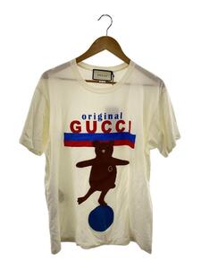 GUCCI◆BearTEE/Tシャツ/S/コットン/WHT/プリント/615044 XJCRH