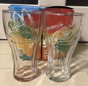 新品未使用マクドナルド2010FIFA World Cup Coke Glass2個Coca ColaコカコーラFIFAワールドカップ南アフリカ大会グラス コップ限定非売品