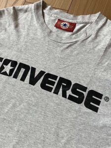 90sCONVERSEコンバース　ロングTシャツ　グレー　ダメージあり 90s MADE IN USA 古着　