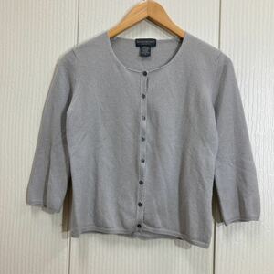 79 BANANA REPUBLIC バナナリパブリック カシミヤ100 ニットカーディガン サイズS グレー　CASHMERE レディース　バナリパ　0913A