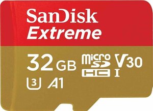 SanDisk サンディスク 32GB UHS-I U3 V30 microSDHCカード 対応書込最大60MB/s Full HD & 4K SanDisk Extreme SDSQXAT-032G-GH3MA