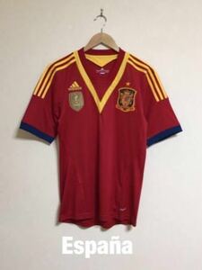 【新品】 adidas spain アディダス サッカー スペイン代表 2013 ホーム ユニフォーム トップス 半袖 サイズM X53272