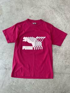 希少！超美品！USA製！80s 90s PUMA プーマ プリントT スポーツ シングルステッチ (M)