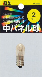 中パネル球 ２ＷＥ１２ Ｔ１３ ３０Ｖクリア－（１ケ入）M5-2088