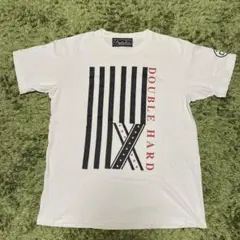 ダブルハード メンズ 半袖Tシャツ ティーシャツ 白 ロゴ 古着