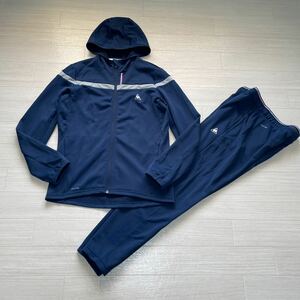 ルコックスポルティフ le coq sportif トレーニング セットアップ 上下セット ジャケット パンツ ネイビー レディース サイズM-L