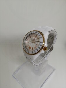 【稼働品】Vivienne Westwood ヴィヴィアンウエストウッド VV088RSWH セラミックレディースクォーツ腕時計