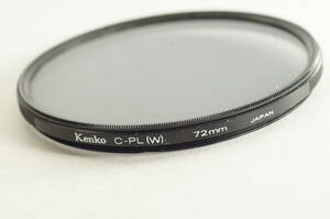 光防007【とてもキレイ】Kenko C-PL (W) 72mm サーキュラー PLフィルター ケンコー レンズ保護