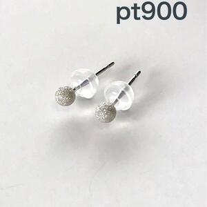 プラチナピアス 3mm 1ペア フラッシュボールピアス シリコンキャッチ付き 送料無料