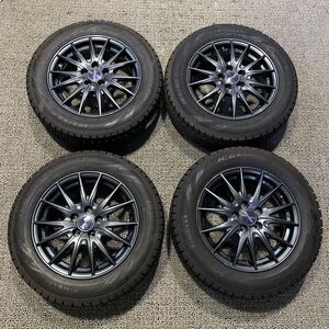 AG685-51 送料無料　185/65R15 新品スタッドレスタイヤ15×6J 100/5H ET43 20系プリウス　170系シエンタ 120系ラクティス等に　1円〜