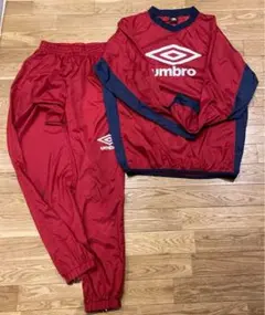 春物　UMBRO アンブロ　ピステ　上　L、下 M 赤　× 紺　白　ロゴ