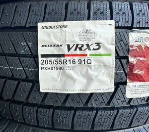 2023年日本製 新品 在庫有 ブリヂストン BLIZZAK VRX3 205/55R16 91Q ブリザック 1本 送料込 29,000円 4本 送料込 116,000円