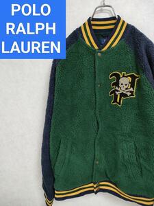 ポロラルフローレン　フリース　スタジャン　ボア　デニム　スカル　ジャケット POLO RALPH LAUREN RRL RLX SPORT