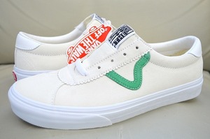 新品未使用 VANS バンズ SPORT スポーツ スエード VN0A4BU602Q グリーン マショマロホワイト US9 27センチ 送料無料