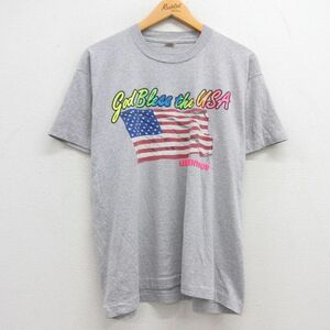 XL/古着 半袖 ビンテージ ロック バンド Tシャツ メンズ 80s リーグリーンウッド クルーネック グレー 霜降り 23apr27 中古