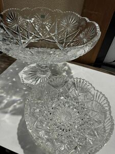HOYA クリスタルガラス ガラスボウル 盛り皿　ガラス皿 