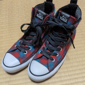 激レア 美品 CONVERSE ALLSTAR Woolrich コンバース オールスター　ウールリッチ　コラボシューズ 23.5センチ