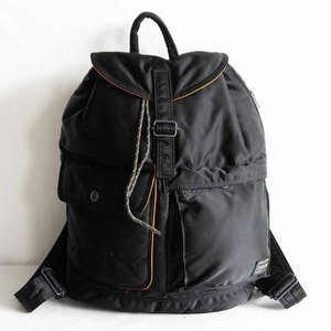 【美品】PORTER 【タンカー リュック】ポーター ブラック バックパック デイパック TANKER BAG ナイロン u2411014