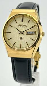 「セイコー　1円～」　「SEIKO」　4843-8100　グランドクォーツ　デイデイト　ゴールド　腕時計　稼働　メンズ　L10B464