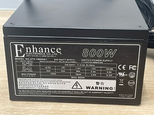 K5043F◆ 【動作確認済】 Enhance ATX-1880GA1 800W 80PLUS TITANIUM ATX電源ユニット 電源BOX PCパーツ 自作PC 