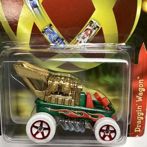 【Walmart限定】☆ホットウィール☆　ドラッギング　ワゴン　緑　Holiday Hot Rods ホリデー ホットロッド　クリスマス　Hot Wheels