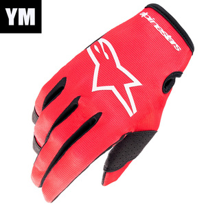 【ネコポス便￥253】 ALPINESTARS ’23 ユース ラダーグラブ マーズレッドホワイト YM(6)サイズ ＃3541823-3120 【子供用】