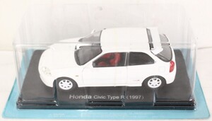 新品 未開封 現状品 アシェット 1/24 国産名車コレクション ホンダ シビック Type R 1997年式 車プラモデルサイズ ミニカー HONDA