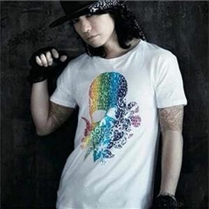 ■稀少品レア■ HYDE ROEN rainbow skull Tシャツ XLサイズ 虹色 HIROMU SWITCHBLADE / L