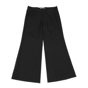 ヨウジヤマモト ノアールYohji Yamamoto NOIR ウールギャバフレアパンツ 黒1