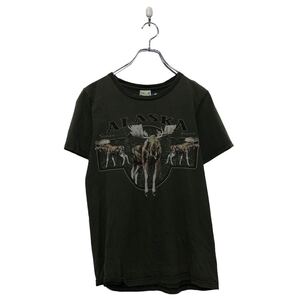 anvil 半袖 プリント Tシャツ クルーネック アンビル S モスグリーン古着卸 アメリカ仕入 a605-8272