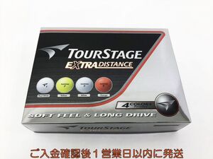 未使用 ゴルフ TOURSTAGE EXTRA DISTANCE 4COLORS アソートパック 計12球 ゴルフボール G08-021kk/F3