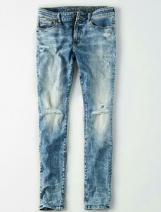 ■アメリカンイーグル NE(X)T LEVEL スリムジーンズ 34×30 Destroyed Medium Wash■