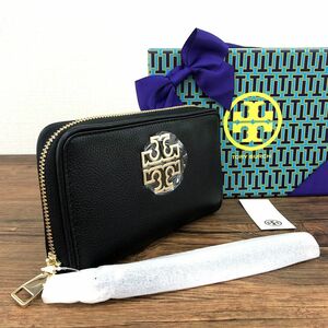 ☆送料無料☆ 未使用品 TORY BURCH ミディアムウォレット ブラック 箱付き 449